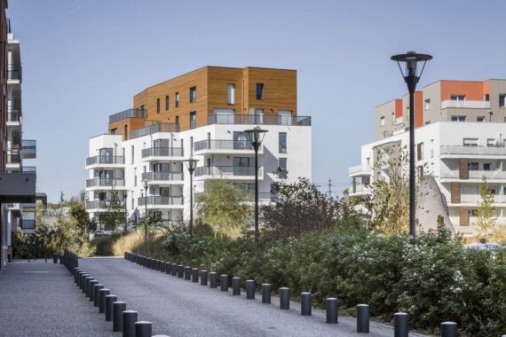 Des logements collectifs habillés de bardage bois à CERGY (95)