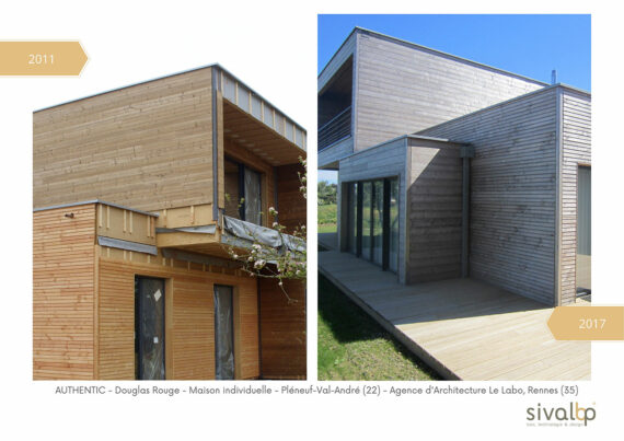 Evolution of wood cladding in Red Douglas Fir – Authentic range.