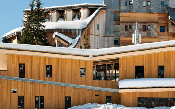 Wood Facade for the Childcare Facility in Avoriaz