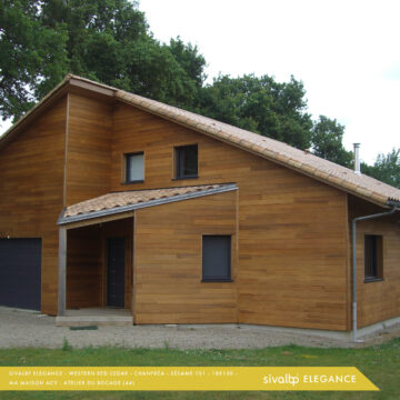 Maison bardage bois en Western Red Cedar